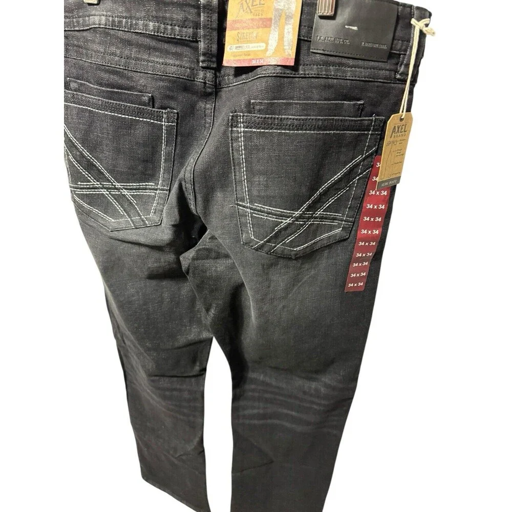 T.K. Axel Men’s Slim Boot Jeans 34x34 Black NWT